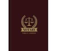 Notary Public Logbook: Signing Agent Notary Journal | 200 Notarial Records | Large Notary Log Book 8.5 x 11 Inches | Red