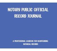 Notary Public Official Record Journal - Royal Blue