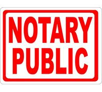 Notary Public Sign Inform of Business Services Aluminium Tin Sign Vintage Retro Funny Sign Home Club Bar Wall Art Decor 12"x8" Metal Sign