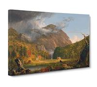Notch Of The White Mountains By Thomas Cole Canvas Print | Gallery Wrapped 30mm Frame Wall Art | 24x16 inches | Ready to Hang | Classic Landscape Picture | Living Room Bedroom Lounge Office
