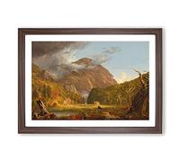 Notch of The White Mountains by Thomas Cole Framed Print | A2 Walnut Framed Wall Art | Ready to Hang | Modern Landscape Picture | Living Room Bedroom Lounge Office