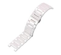 Notched Ceramic Strap Compatible With FolliFollie Omega MK GC Pasha Black White Pearl Bracelet With Butterfly Clasp 20 * 11mm 18 * 10mm(White,16x10mm)