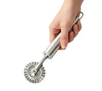 Notched Pastry Wheel | Multifunction Stainless Steel Manual Fluted | Pizza Cutter and Notched Wheel | For Kitchen Home Pastry Pizza Fresh Pasta Cutting Sealing Cannelation