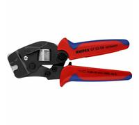 Knipex Self-Adjusting Crimping Pliers for wire ferrules with front loading burnished, with multi-component grips 190 mm (self-service card/blister) 97 53 09 SB