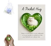 Note Card | Heart-Shaped Sleeping Cat Figurines For Keepsake | Encouragement Greeting Card,For Men Women Boys Girls Young Teenagers Grandparents Husbands Sons Family