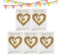 Note Cards - Festive Bee Patterns Keepsake Collection, Bee Handmade Card with Charming Design, Greeting Function, Ideal for Women Birthday Easter Thanksgiving Holiday Home Desk Door Tree