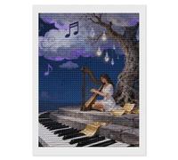 Note Cloud Tree Diamond Art Kits for Adults 12"x16" DIY Diamond Painting Kit for Beginners Gem Art Painting with Round Full Drill Diamonds DIY Paint Paintings for Home Wall Decor Gift