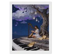 Note Cloud Tree Diamond Art Kits for Adults 16"x20" DIY Diamond Painting Kit for Beginners Gem Art Painting with Round Full Drill Diamonds DIY Paint Paintings for Home Wall Decor Gift