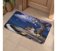 Note Cloud Tree Front Door Mat, Heavy Duty Bathroom Rugs Durable Welcome Mat for Outdoor Indoor, Super Absorbent Bath Rugs for Entryway Outside Patio Porch, 40x60cm