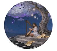 Note Cloud Tree Personalized Jigsaw Puzzles, 195Pcs Custom Wooden Jigsaw Puzzle Round Puzzle Gift Adult