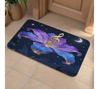 Note Flower Vine Front Door Mat, Heavy Duty Bathroom Rugs Durable Welcome Mat for Outdoor Indoor, Super Absorbent Bath Rugs for Entryway Outside Patio Porch, 60x90cm