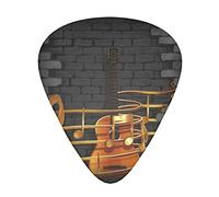 Note Guitar Printed Guitar Picks,12 Pack Personalized Guitar Picks For Bass Acoustic Guitar Electric Guitar Includes 0.46mm/0.71mm/ 0.96mm