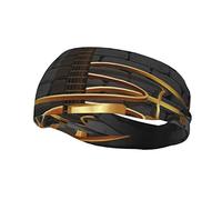 Note Guitar Printed Sports Sweatband,Unisex Breathable Sweat-Wicking Headbands for Running Basketball Gym Exercise