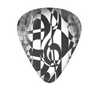 Note Lines Music Concept 12-Pack Guitar Picks, Includes Thin, Medium & Heavy Gauges 3 Sizes for Guitar Electric Acoustic Picks