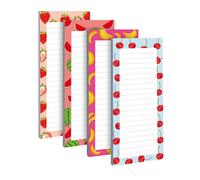 Note Paper Lined Notepad - Memo Pads, 4 Pieces Fruit Easy Tear-Off Office Supplies | for Home Office School College Classroom Outdoor Travel Work Study Shopping List Women Girls