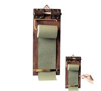 Note Paper Roll Dispenser, Vintage Clipboard Hanging Board, Message Board Home Reminders Memos and Daily Notes for To-Do List, Grocery Lists, Reminders for Kitchen, Living Room (B)