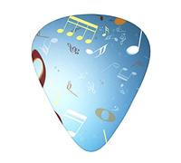 Note Printed Guitar Picks Personalized Guitar Plectrums 12 Pcs For Acoustic Guitar Electric Guitar And Bass Bulk Guitar Pick One Size