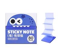 Note Taking Pad with Adhesive Pull-Out Sheets, Strawberry | 80 Tear-Off 76 X 76 Mm Notes for Daily Tasks, Study, and Desk Planning