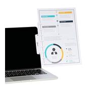 Note Tower Monitor Document Paper Holder for Typing | Clips to Laptops & Desktop Monitors I Reduces Eye & Neck Strain | Portable Copy Holder for Desk | Sticky Note Stand & Monitor Memo Board | White