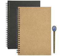 Notebook, 2 Pack Spiral Sketch Pad Blank A5 Sketchbook Drawing Sketching Manuscript Book for Graphite Acid-Free Paper with Ruler