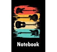 Notebook 6"x9" and 120 Lined Paper: Vintage Guitar Gift For Men Women Music Band Guitarist Stuff, Cool Guitar Player Acoustic Electric, Best rock and ... concert, festival or rockstar musician