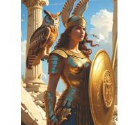 Notebook 8.5" x 11" - Athena Goddess of Wisdom: Majestic Greek goddess notebook for journaling, studying, or creative writing - perfect for mythology, history, and art lovers.