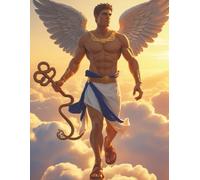 Notebook 8.5" x 11" - Messenger of the Gods: A Celestial Greek Mythology Notebook of Freedom and Thought