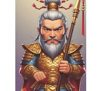 Notebook 8.5" x 11" - The Golden General: Powerful ancient warrior notebook for journaling, planning, or creative writing - perfect for fans of Asian history and heroic art.