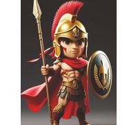 Notebook 8.5" x 11" - The Little Spartan Hero: A Cute Warrior Notebook of Strength, Honor, and Courage