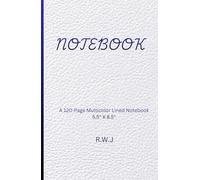 NOTEBOOK: A 120-Page Multicolor Lined, color paper Notebook 5.5" X 8.5"