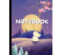 Notebook: A cute notebook with a bunny watching the city at night. Soft pink flowers bloom on a nearby tree. Perfect for notes, journaling, and dreams.