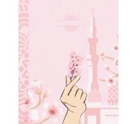 Notebook: A cute spring cherry blossom journal notebook