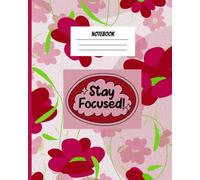 Notebook: A unique notebook for students with red flower and qoutes