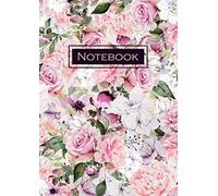 Notebook: A4 Lined Journal | Soft Front Cover with Beautiful Pink Flower Illustration | 155 pages (Floral Grace)