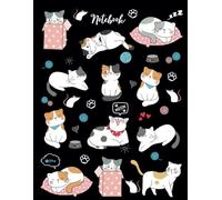 Notebook A4: Lined Notepad ‘Cute Cats’ for School and At Home Work for Kids, Students and Adults: Paper Workbook for children, teenagers, students, ... and creative work to study, journal and diary