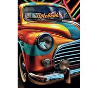 Notebook: A4 Size Blank Ruled Classic Car Cover