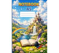 Notebook A5 - 100 Pages Wide Ruled Journal with Fantasy Adventure Cover: Magical Kids Illustration | Softcover School Notebook | Perfect for Writing, Notes & Creative Stories