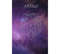 Notebook A5 150 Pages with Galactic Design and Leo: Horoscope Leo Theme