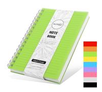 Notebook A5, 300 pages/150 Sheets Wirebound Spiral Notebooks, A5 Lined Notepad PVC Waterproof Cover, Journal Notebook for Office School Home Business Writing & Note Taking, 14.5 x 21cm-Green