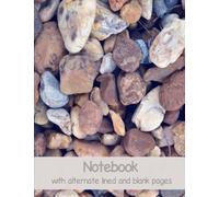 Notebook: alternate blank and lined pages / ideal for study - geography,science,art / 100 large pages