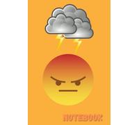 Notebook - "Angry emoji reaction with a thunderstorm" - Composition Notebook - This simple and stylish notebook has 120 pages, 6 x 9 inches, and a ... for school, journaling, or everyday writing.