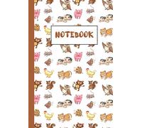 NOTEBOOK: Animal Crossing Paper Notebook Journal: Cute Animals patterns Workbook for Boys Girls Kids ... (110 Pages, Lined, 6 x 9)