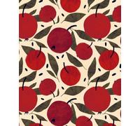 Notebook "Apple Harvest": Blank Lined Journal, 100 Pages, 7.5 x 9.25 Inches, Rustic Fruit Pattern, For Note Taking, Journaling, Writing