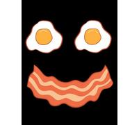 NOTEBOOK: Bacon Egg And Bacon Smiley Egg And Bacon Face Brunch Breakfast: Appreciation Gratitude Journal 8.5x11