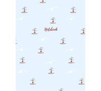 Notebook: Beautiful Seaside Theme Lighthouse Print A4 Sized Journal, 150 College Ruled Pages, 8.5 x 11: Journal, Notebook, Exercise Book, Diary, Composition Book,