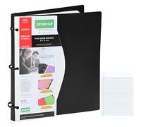 Notebook Binder Set, Telescoping 3-Ring Refillable Binder Notebook, School Planner Binder Pocket Folder, Paper Binders with 200 Sheets of Lined Papers for Certificates, Receipts, Paper, Art, Projects