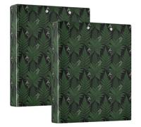 Notebook Binders 3 Ringing 1.5 Inch Pack of 2 Botanical Fern Leaves