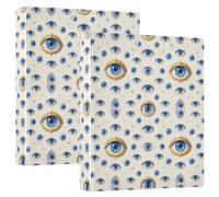 Notebook Binders 3 Ringing 1.5 Inch Pack of 2 Evil Eye Gold Luck
