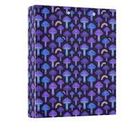 Notebook Binders Three Ringing 1.5 in Pack of 1 Neon Shroom Rainbows