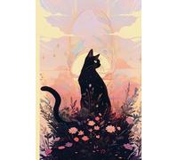 Notebook: Black Cat | Cottagecore Dark Academia Goblincore Aesthetic - Softcover Dotted Dot Grid Journal - 6" x 9" A5 - 120 Pages